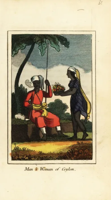 Framed Print : Man and woman of Ceylon (Sri Lanka), 1818 Framed Print : Man and woman of Ceylon (Sri Lanka), 1818