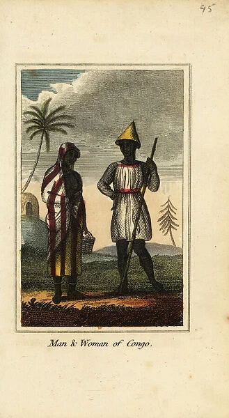 Man and woman of Congo, Africa, 1818