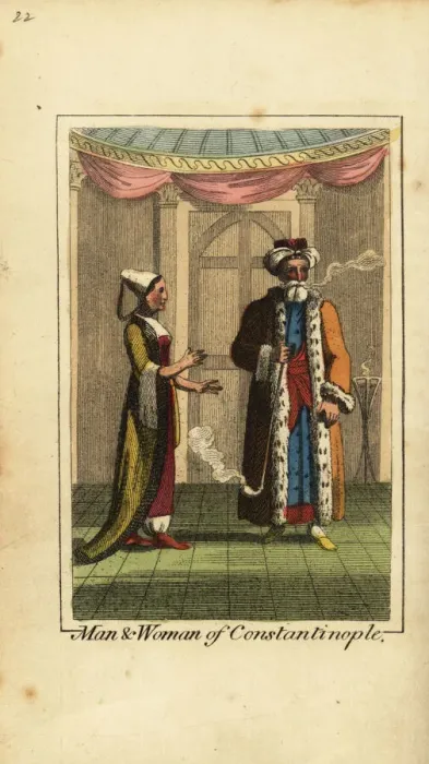 Framed Print : Man and woman of Constantinople, Ottoman Empire, 1818 Framed Print : Man and woman of Constantinople, Ottoman Empire, 1818