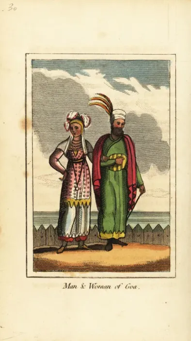 Framed Print : Man and woman of Goa, India, 1818 Framed Print : Man and woman of Goa, India, 1818