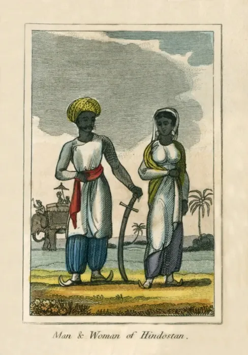 Framed Print : A man and Woman of Hindustan (India) Framed Print : A man and Woman of Hindustan (India)