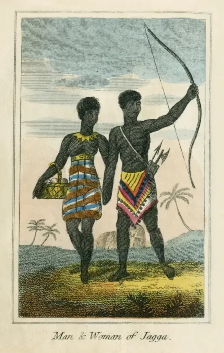 Framed Print : Man and Woman of the Jaggas People Framed Print : Man and Woman of the Jaggas People