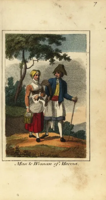 Framed Print : Man and woman of Murcia, Spain, 1818 Framed Print : Man and woman of Murcia, Spain, 1818