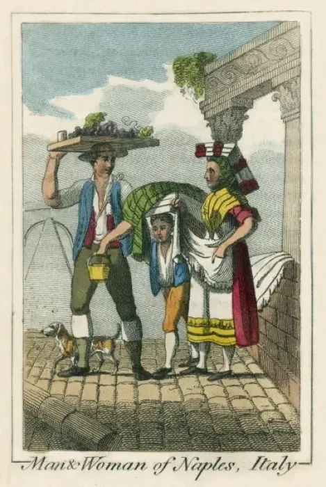 Framed Print : A man and woman of Naples, Italy Framed Print : A man and woman of Naples, Italy