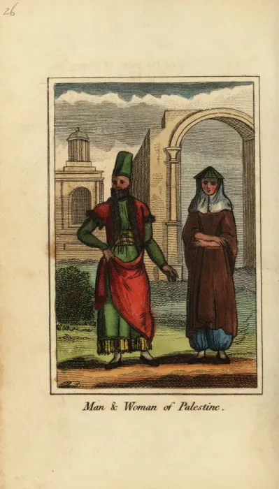 Framed Print : Man and woman of Palestine, 1818 Framed Print : Man and woman of Palestine, 1818