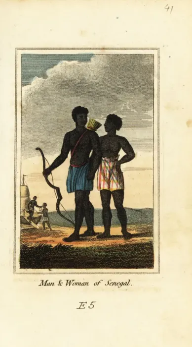 Framed Print : Man and woman of Senegal, 1818 Framed Print : Man and woman of Senegal, 1818