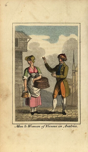 Man and woman of Vienna, Austria, 1818 available as Framed Prints ...