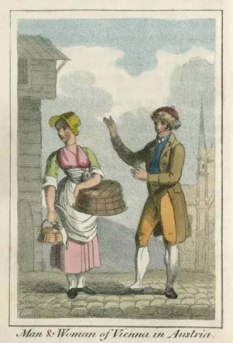 Framed Print : Man and woman of Vienna, Austria Framed Print : Man and woman of Vienna, Austria