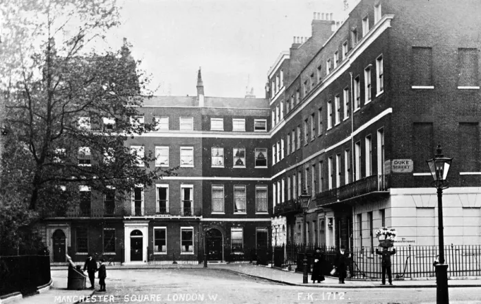 Framed Print : Manchester Square and Duke Street, London Framed Print : Manchester Square and Duke Street, London