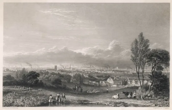 Framed Print : Manchester / View 1834 Framed Print : Manchester / View 1834