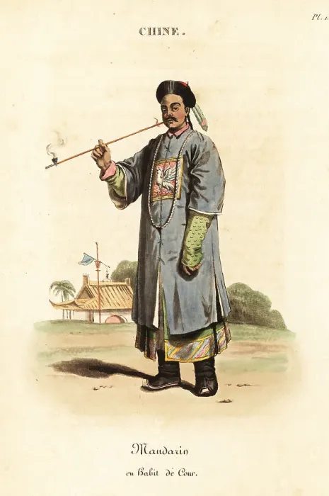 Framed Print : Mandarin in court dress, 18th century Framed Print : Mandarin in court dress, 18th century