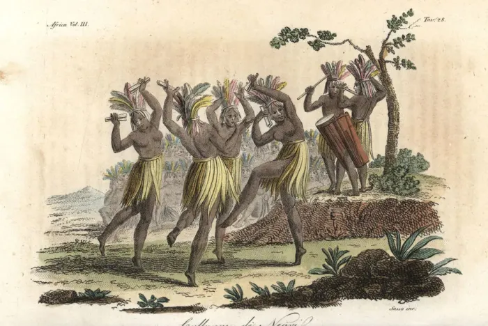 Framed Print : Mandingo dancers dancing a cullunjee Framed Print : Mandingo dancers dancing a cullunjee