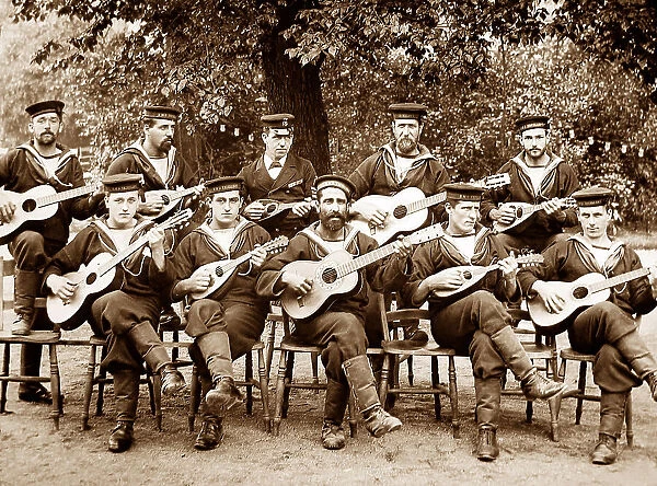 Mandoline band, Royal Naval Exhibition of 1891 in London