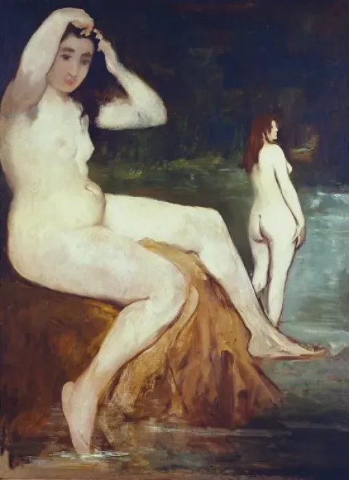 Framed Print : MANET, ɤouard (1832-1883). Bathers on the Seine Framed Print : MANET, ɤouard (1832-1883). Bathers on the Seine