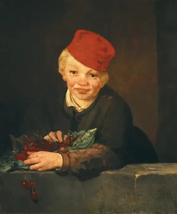 Framed Print : MANET, ɤouard (1832-1883). Boy with cherries Framed Print : MANET, ɤouard (1832-1883). Boy with cherries