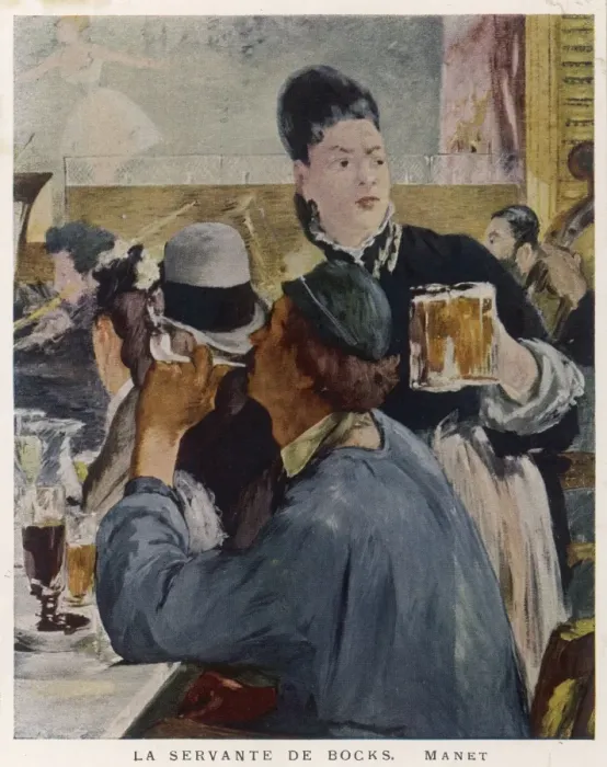 Framed Print : Manet Waitress W / Beer Framed Print : Manet Waitress W / Beer