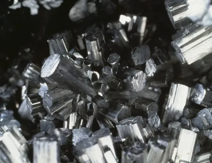 Framed Print : Manganite (manganese oxide hydroxide) and is characterized by short prismatic crystals Framed Print : Manganite (manganese oxide hydroxide) and is characterized by short prismatic crystals