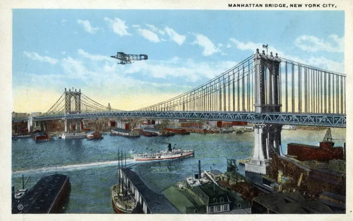 Framed Print : Manhattan Bridge, New York City, NY, USA Framed Print : Manhattan Bridge, New York City, NY, USA