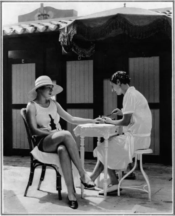 Framed Print : A Manicure on the French Riviera, 1928 Framed Print : A Manicure on the French Riviera, 1928