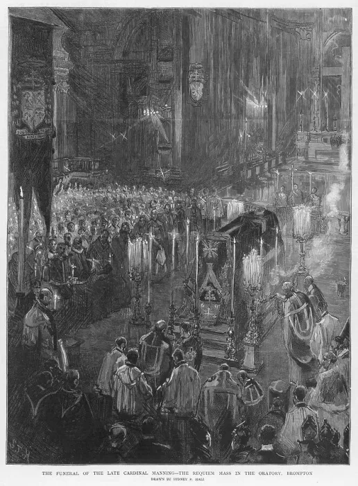 Framed Print : Manning Requiem Mass Death Funerals 1892 Funeral Framed Print : Manning Requiem Mass Death Funerals 1892 Funeral