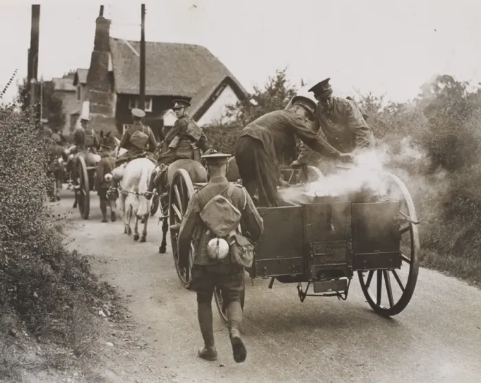 Framed Print : Manoeuvres in Essex Framed Print : Manoeuvres in Essex