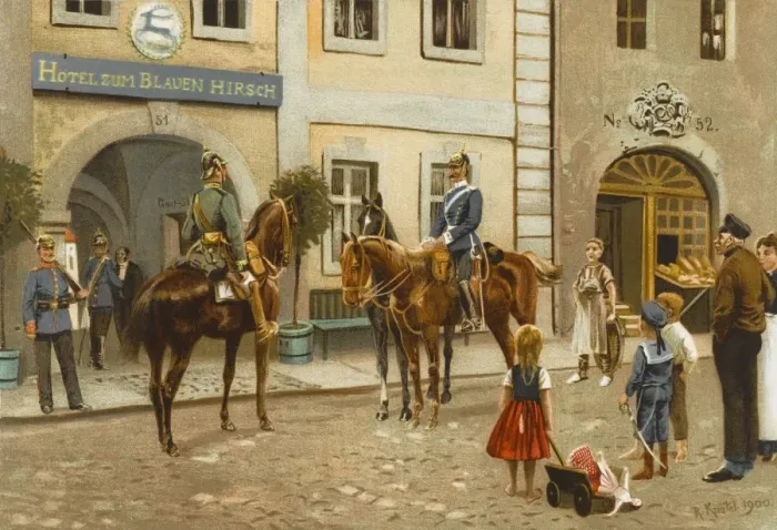Framed Print : Manoeuvres in Germany