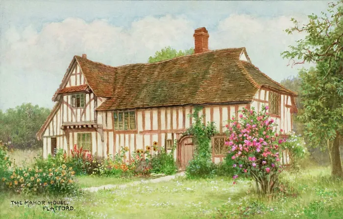 Framed Print : The Manor House, Flatford, Suffolk Framed Print : The Manor House, Flatford, Suffolk