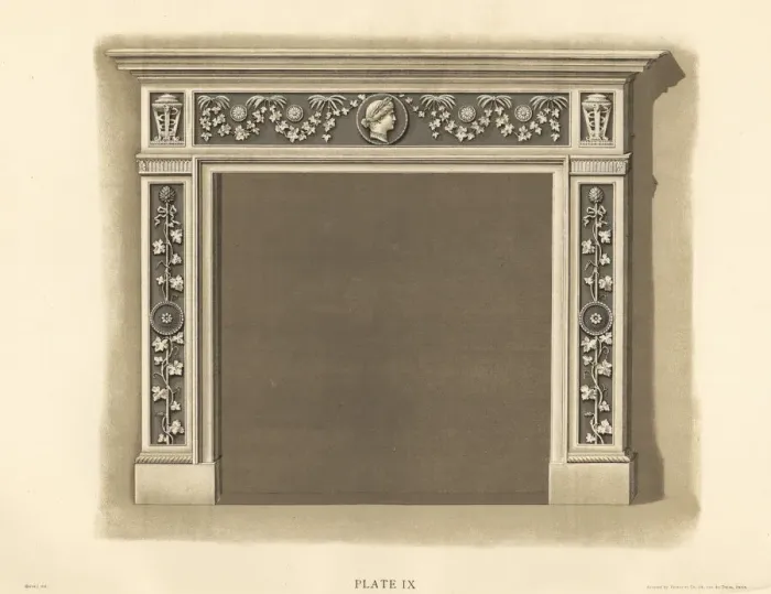Framed Print : Mantelpiece from Longton Hall Framed Print : Mantelpiece from Longton Hall