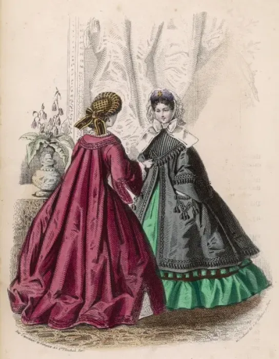 Framed Print : Mantles / Pardessus 1862 Framed Print : Mantles / Pardessus 1862