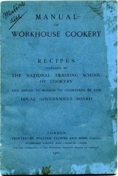 Framed Print : Manual of Workhouse Cookery, cover Framed Print : Manual of Workhouse Cookery, cover