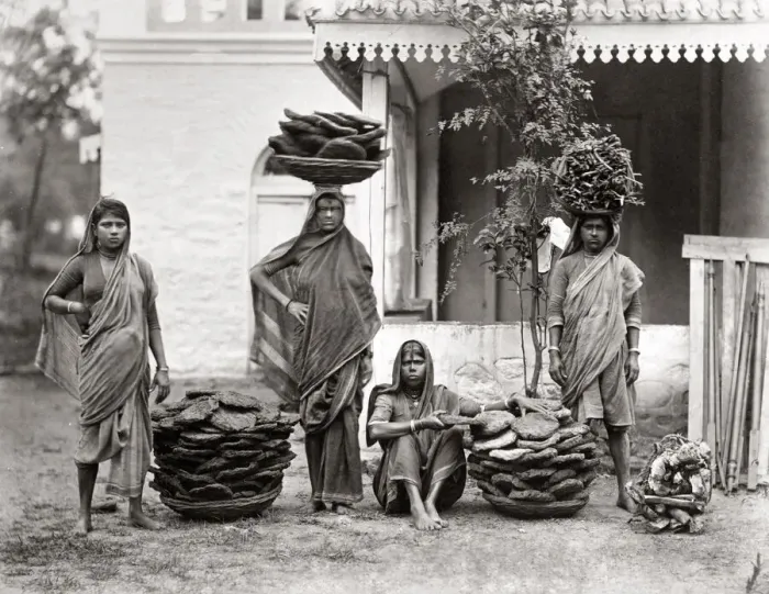 Framed Print : Manure dryers, India, c. 1870 s Framed Print : Manure dryers, India, c. 1870 s