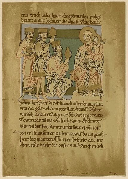 Manuscript depicting the visit of the Three Kings