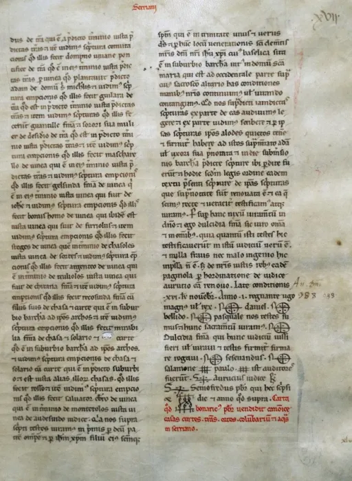 Framed Print : Manuscript about the sale of a plot Framed Print : Manuscript about the sale of a plot