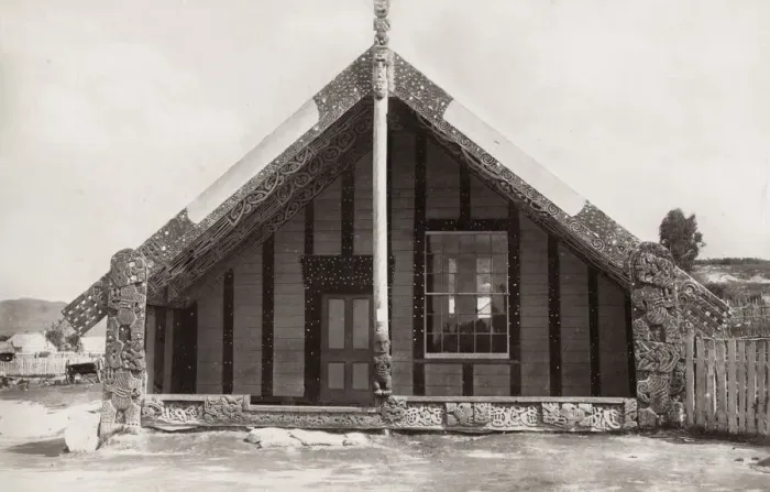 Framed Print : Maori carved house Ohinemutu, New Zealand Framed Print : Maori carved house Ohinemutu, New Zealand