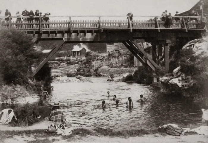 Framed Print : Maori children river swimming, New Zealand, c. 1890 Framed Print : Maori children river swimming, New Zealand, c. 1890