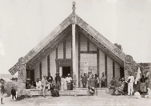 Maori group Ohinemutu, New Zealand