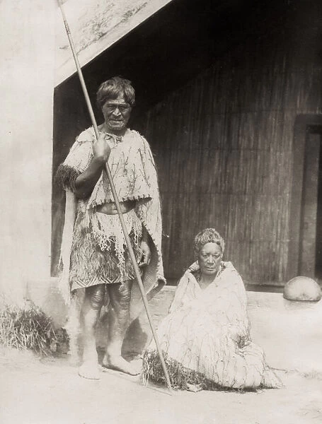 Maori man and woman, New Zealand