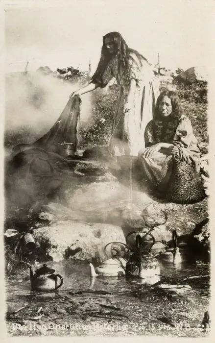 Framed Print : Maori Women Boiling water in a hot pool - Rotorua Framed Print : Maori Women Boiling water in a hot pool - Rotorua