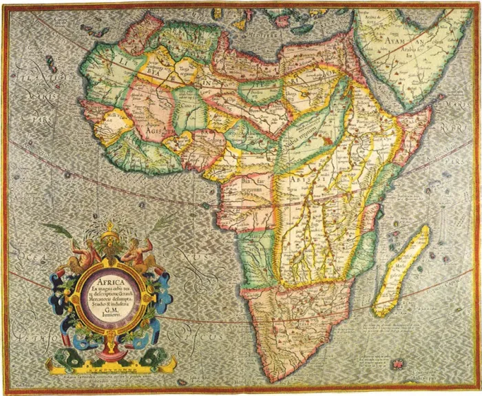 Framed Print : Map of Africa 1633 Date: 1633 Framed Print : Map of Africa 1633 Date: 1633