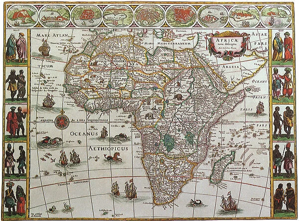 Map of Africa, 1645 Date: 1645
