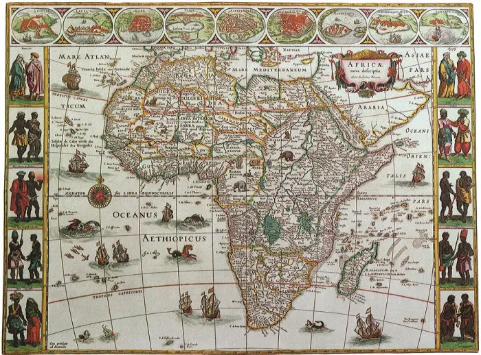 Framed Print : Map of Africa, 1645 Date: 1645 Framed Print : Map of Africa, 1645 Date: 1645