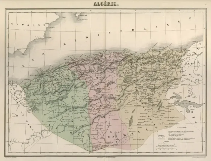 Framed Print : Map / Africa / Algeria C1850 Framed Print : Map / Africa / Algeria C1850