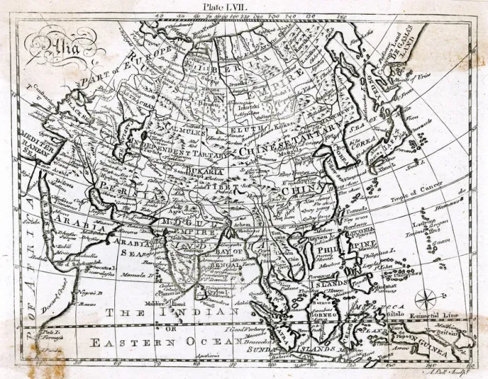 Framed Print : MAP / ASIA 1797 Framed Print : MAP / ASIA 1797