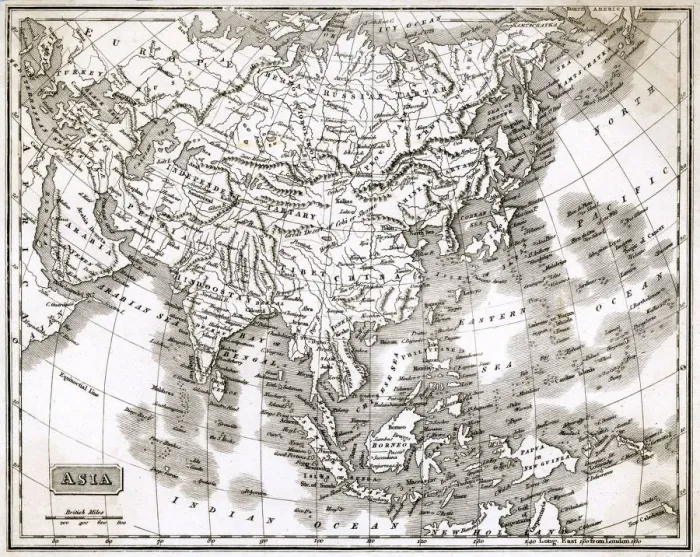 Framed Print : MAP / ASIA 1812 Framed Print : MAP / ASIA 1812