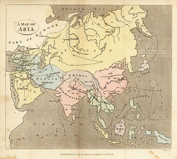 Map of Asia, early 19th century