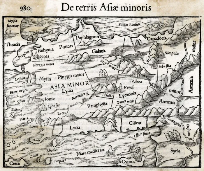 Framed Print : MAP / ASIA MINOR 1553 Framed Print : MAP / ASIA MINOR 1553