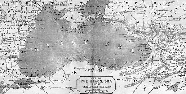 Map of the Black Sea and the Crimea, 1854