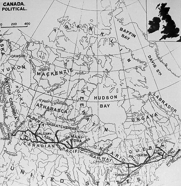 Map of Canada Victorian period