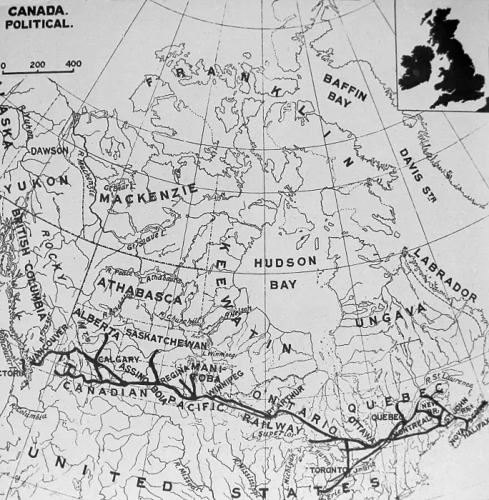 Framed Print : Map of Canada Victorian period