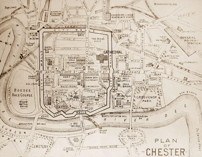 Framed Print : Map of Chester Framed Print : Map of Chester